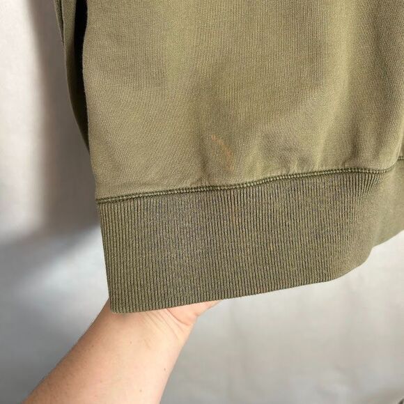 VTG Y2K Lucky Brand Hoodie Womens L Green Peace Love Boho Embroidered Full Zip - Picture 6 of 10